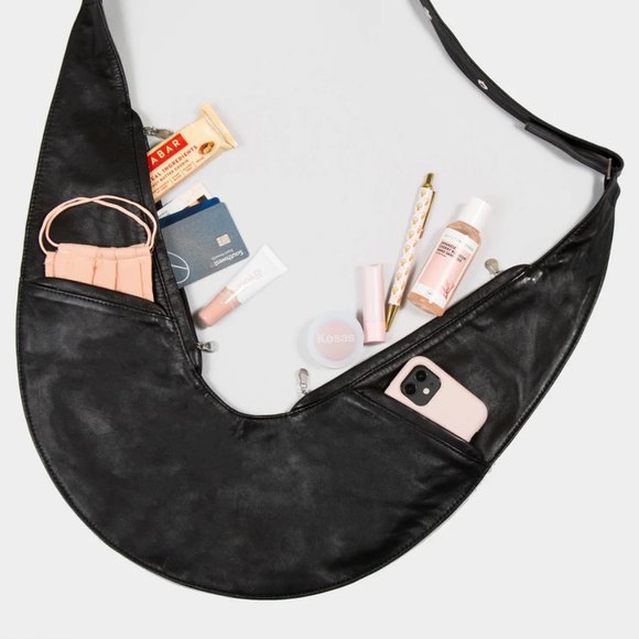 Sash Bags The Sash Genuine Leather Black Crossbody Bag Poshmark